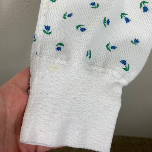 Vintage 70’s/80’s Ocello Thermal Knit Baselayer Floral Pants - Size Medium - Picture 3 of 6